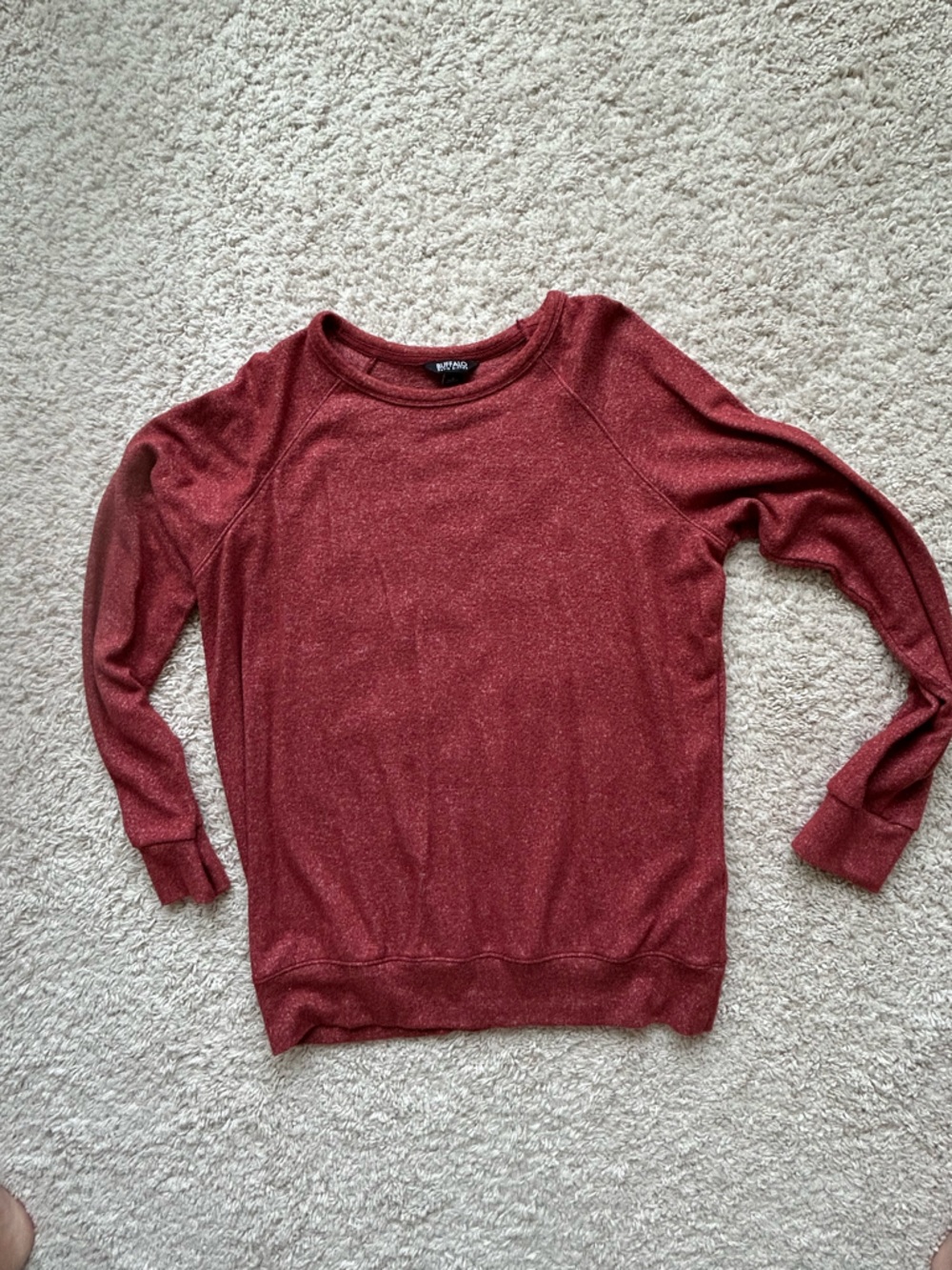 Buffalo David Bitton Heathered Rust Red Crewneck